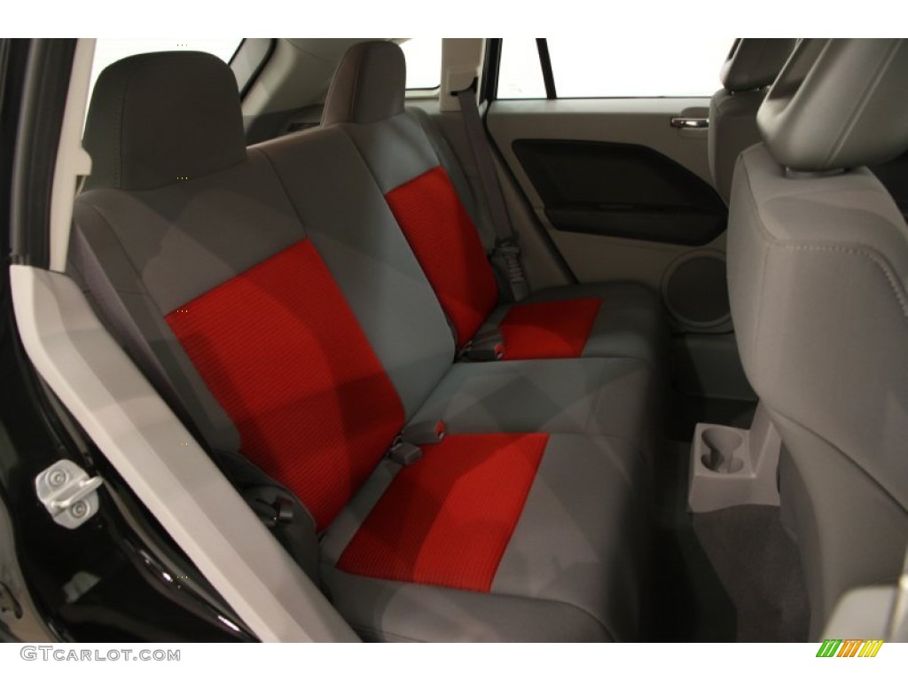 2007 Caliber R/T - Black / Pastel Slate Gray/Red photo #14