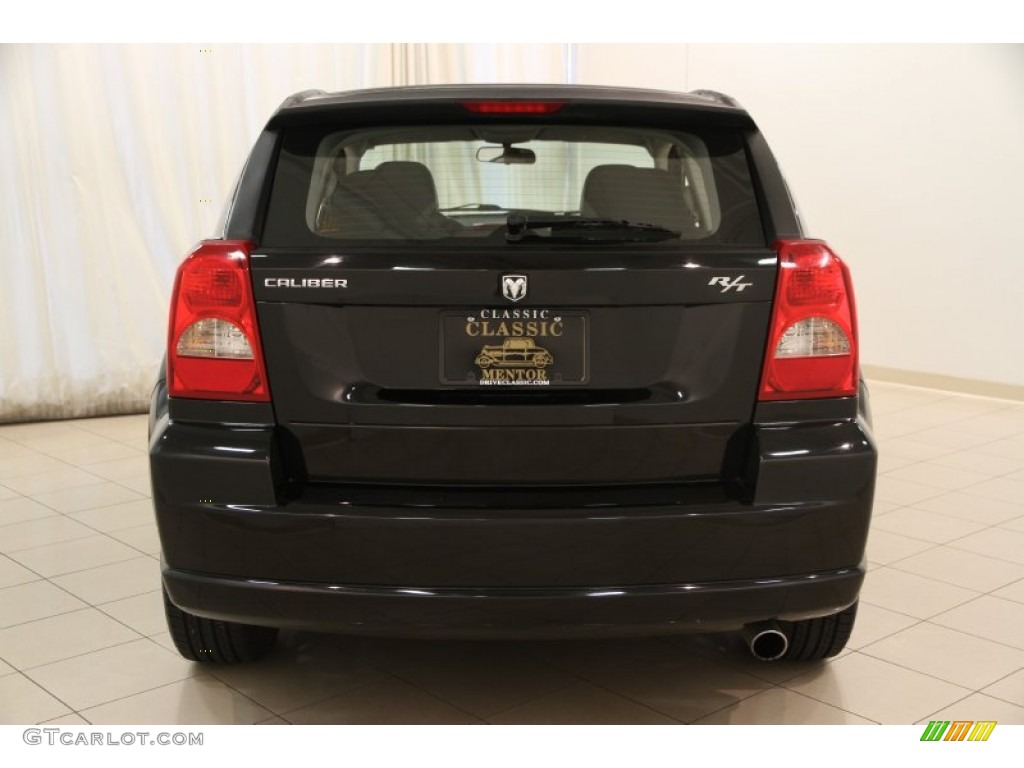 2007 Caliber R/T - Black / Pastel Slate Gray/Red photo #16