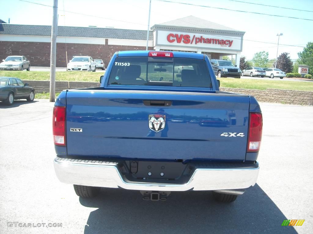 2009 Ram 1500 SLT Quad Cab 4x4 - Deep Water Blue Pearl / Dark Slate/Medium Graystone photo #9