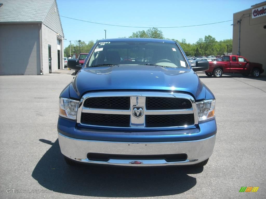 2009 Ram 1500 SLT Quad Cab 4x4 - Deep Water Blue Pearl / Dark Slate/Medium Graystone photo #14