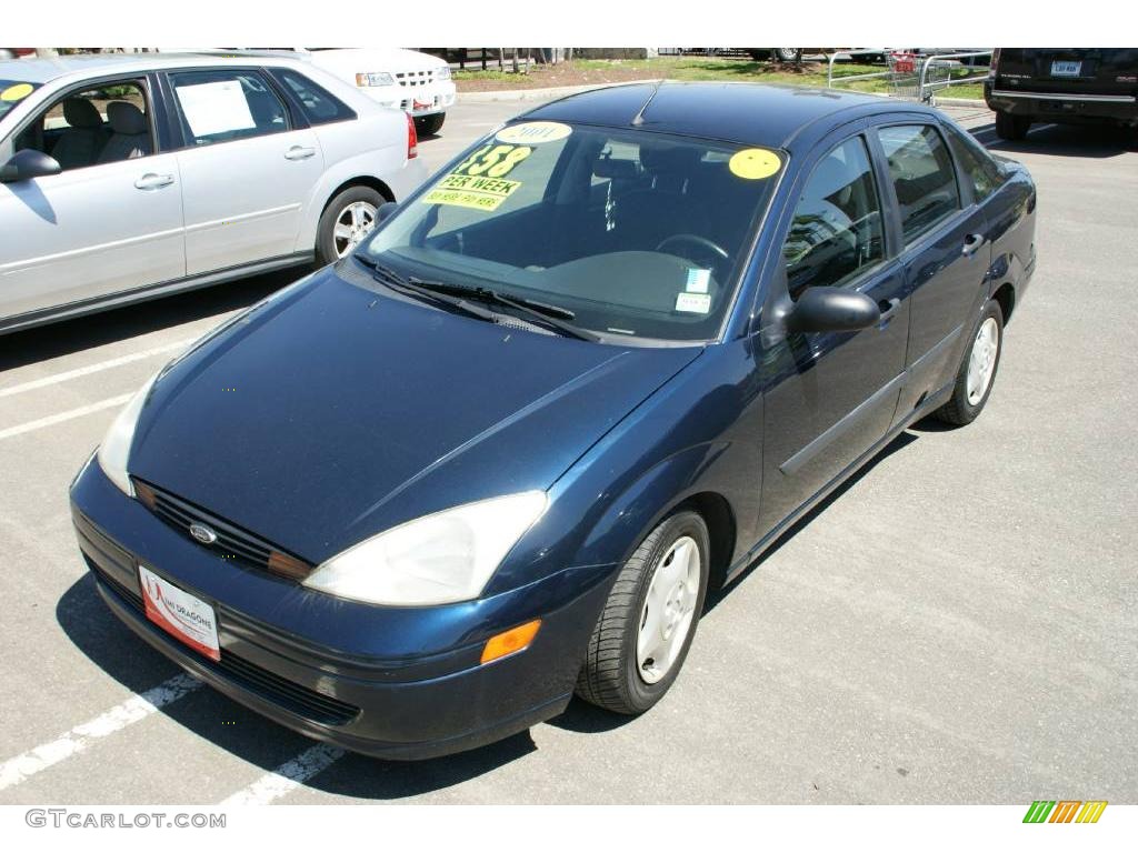 2001 Focus LX Sedan - Twilight Blue Metallic / Medium Graphite Grey photo #1