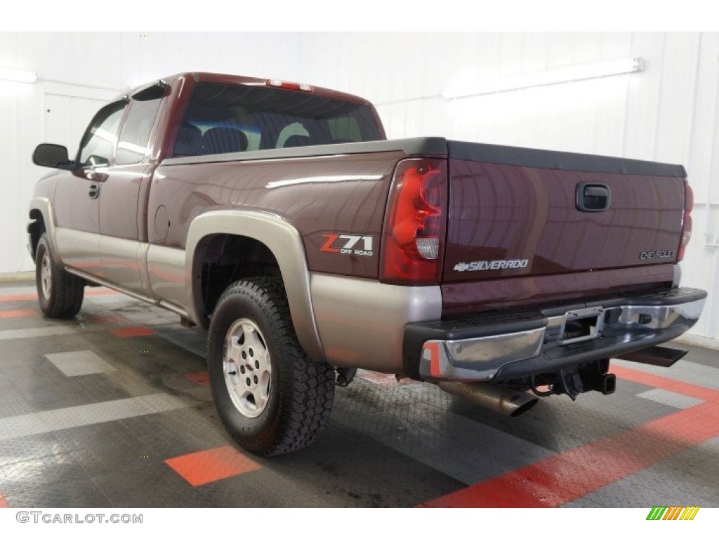 2003 Silverado 1500 LS Extended Cab 4x4 - Dark Carmine Red Metallic / Medium Gray photo #18