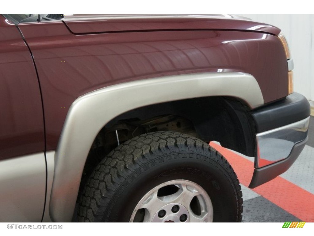 2003 Silverado 1500 LS Extended Cab 4x4 - Dark Carmine Red Metallic / Medium Gray photo #46