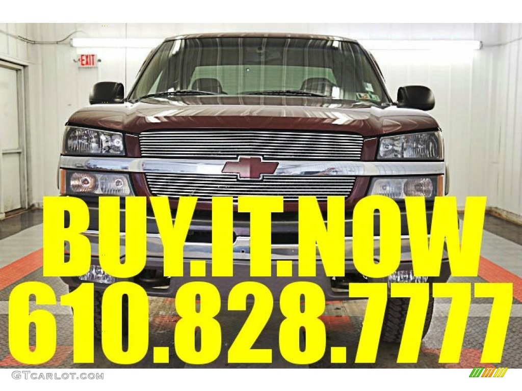 2003 Silverado 1500 LS Extended Cab 4x4 - Dark Carmine Red Metallic / Medium Gray photo #72