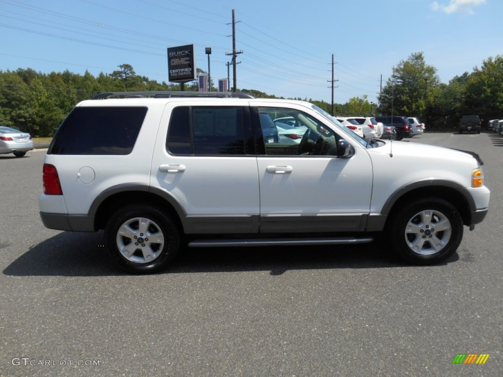 2003 Explorer XLT 4x4 - Oxford White / Graphite Grey photo #6