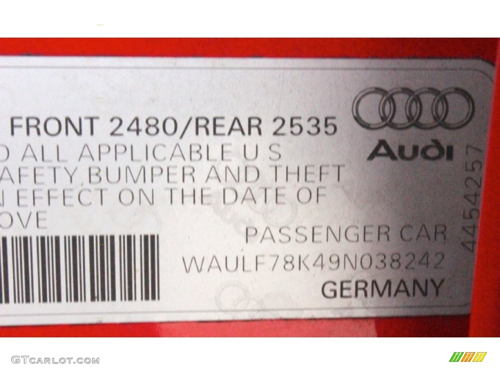 2009 A4 2.0T Premium quattro Sedan - Brilliant Red / Cardamom Beige photo #38