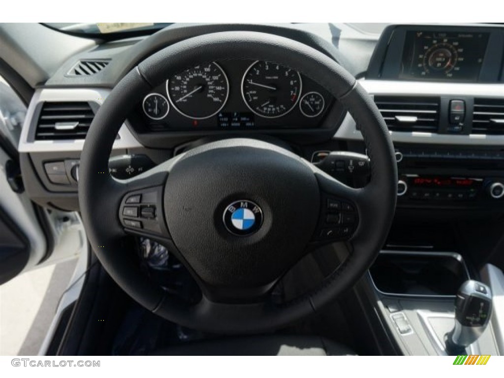 2015 3 Series 320i Sedan - Alpine White / Black photo #8