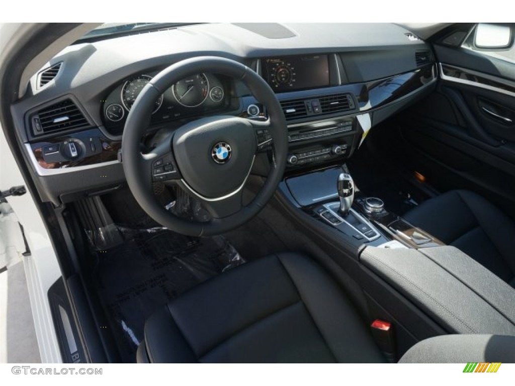Black Interior 2015 BMW 5 Series 528i Sedan Photo #96507286