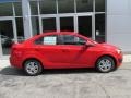 2014 Red Hot Chevrolet Sonic LT Sedan  photo #2