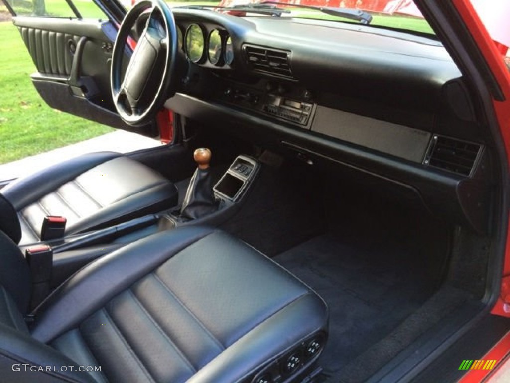 1992 Porsche 911 Turbo Coupe Black Dashboard Photo #96510132