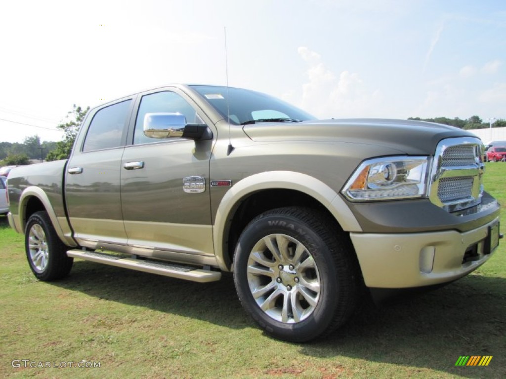Prairie Pearl Coat 2014 Ram 1500 Laramie Longhorn Crew Cab 4x4 Exterior Photo #96513459
