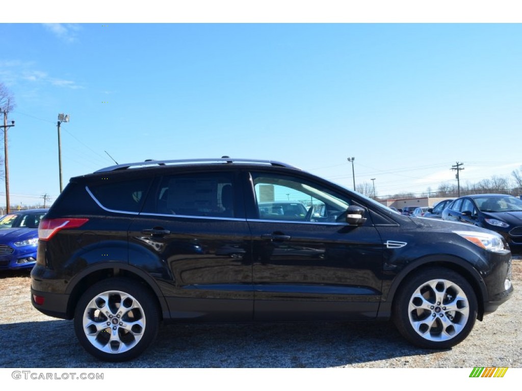 2014 Escape Titanium 2.0L EcoBoost - Tuxedo Black / Medium Light Stone photo #2