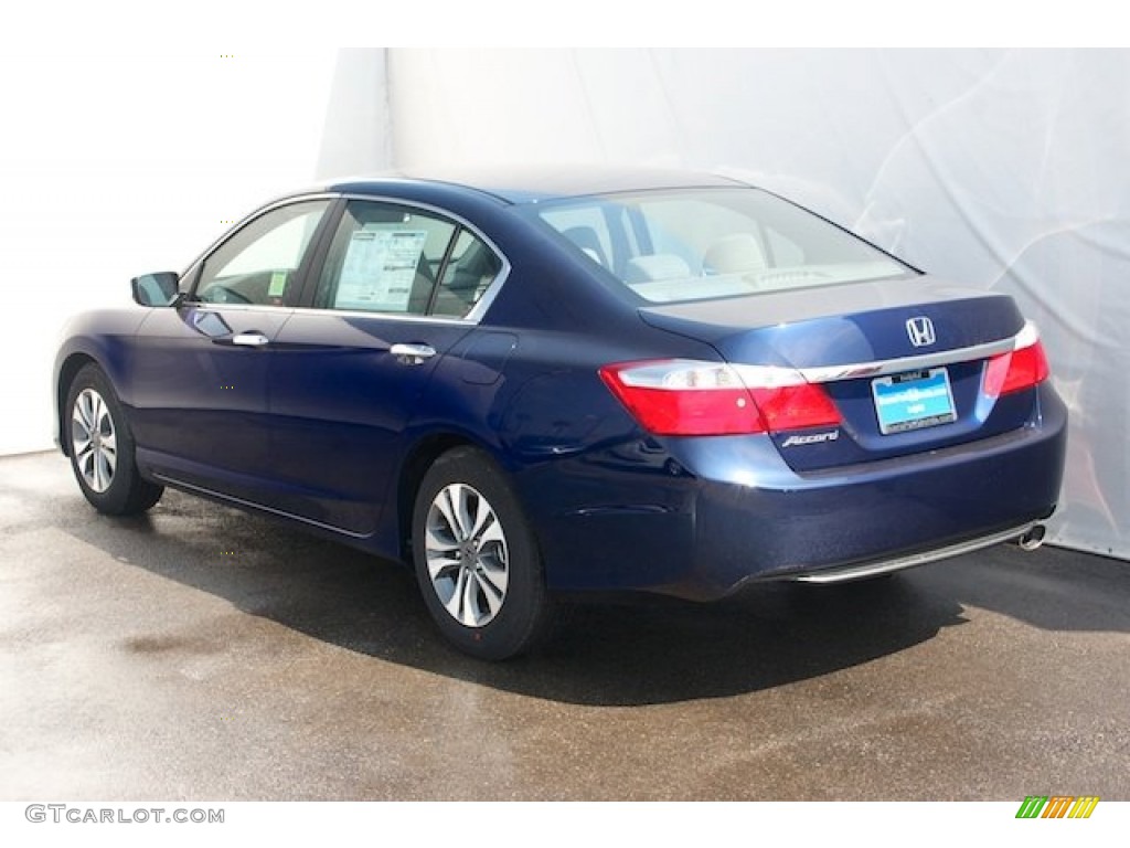 2014 Accord LX Sedan - Obsidian Blue Pearl / Gray photo #5