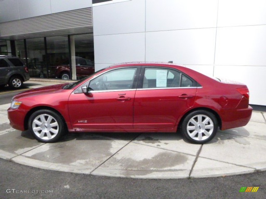 2009 MKZ Sedan - Vivid Red Metallic / Sand photo #2