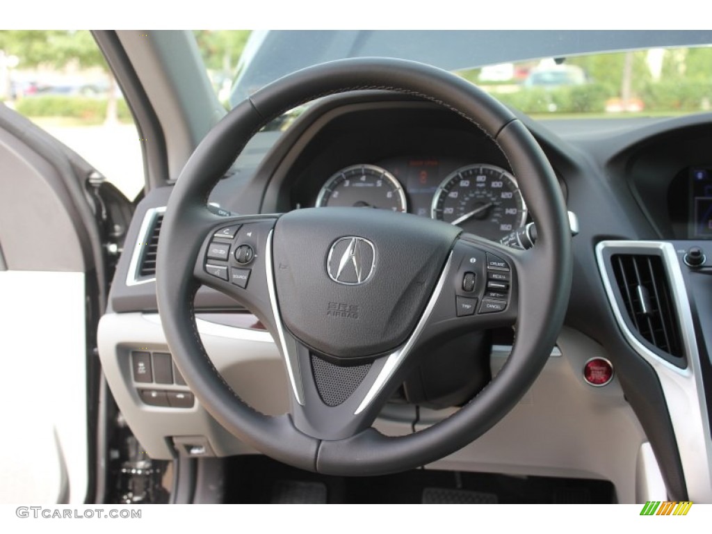 2015 Acura TLX 3.5 Graystone Steering Wheel Photo #96522564