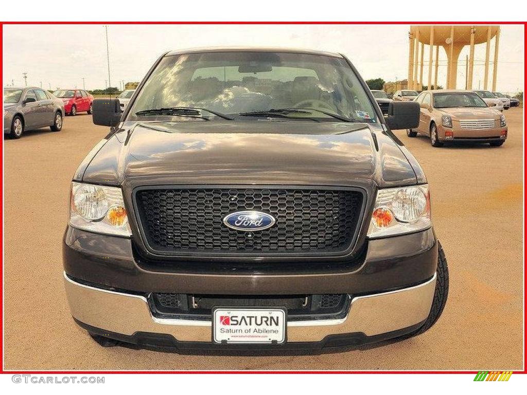 2005 F150 XLT SuperCab - Dark Stone Metallic / Tan photo #8