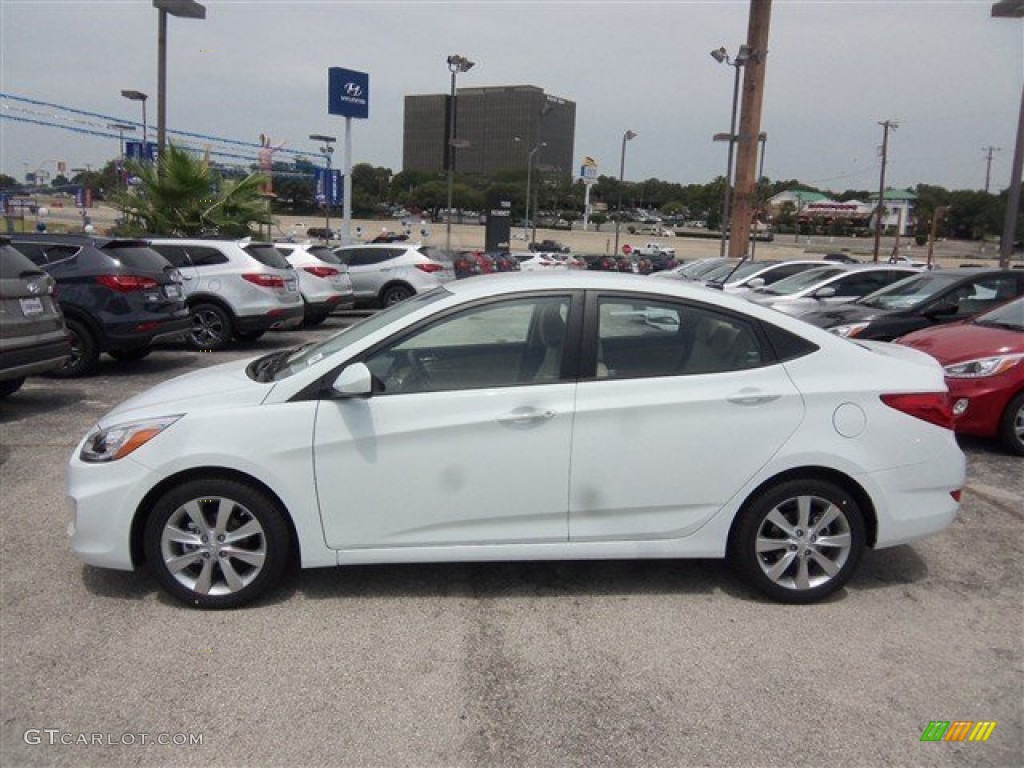Century White 2014 Hyundai Accent GLS 4 Door Exterior Photo #96526386