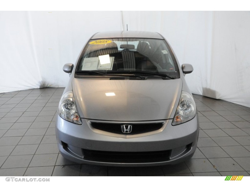2008 Fit Hatchback - Storm Silver Metallic / Black/Grey photo #2