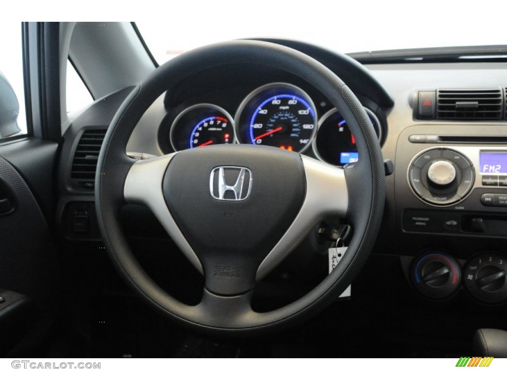 2008 Fit Hatchback - Storm Silver Metallic / Black/Grey photo #21