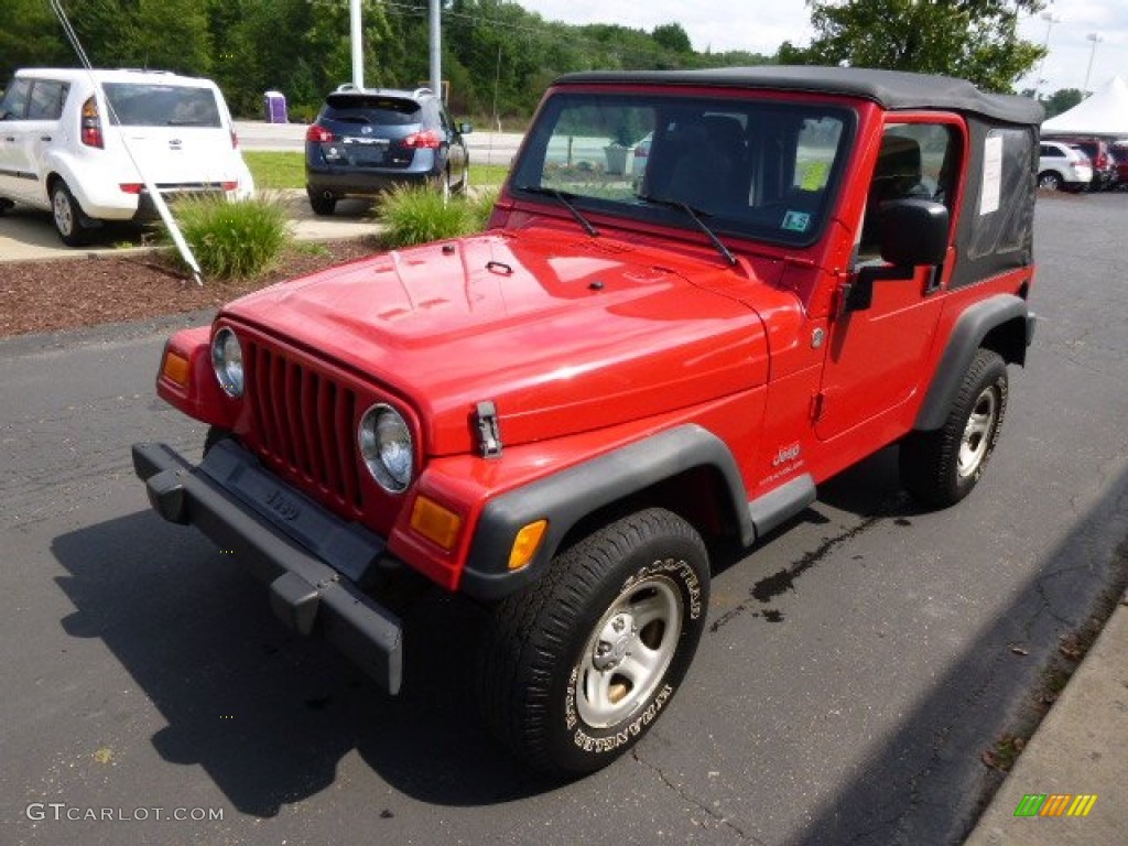 2006 Wrangler SE 4x4 - Flame Red / Dark Slate Gray photo #4