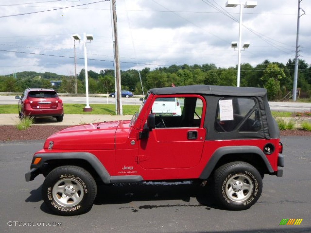 2006 Wrangler SE 4x4 - Flame Red / Dark Slate Gray photo #5