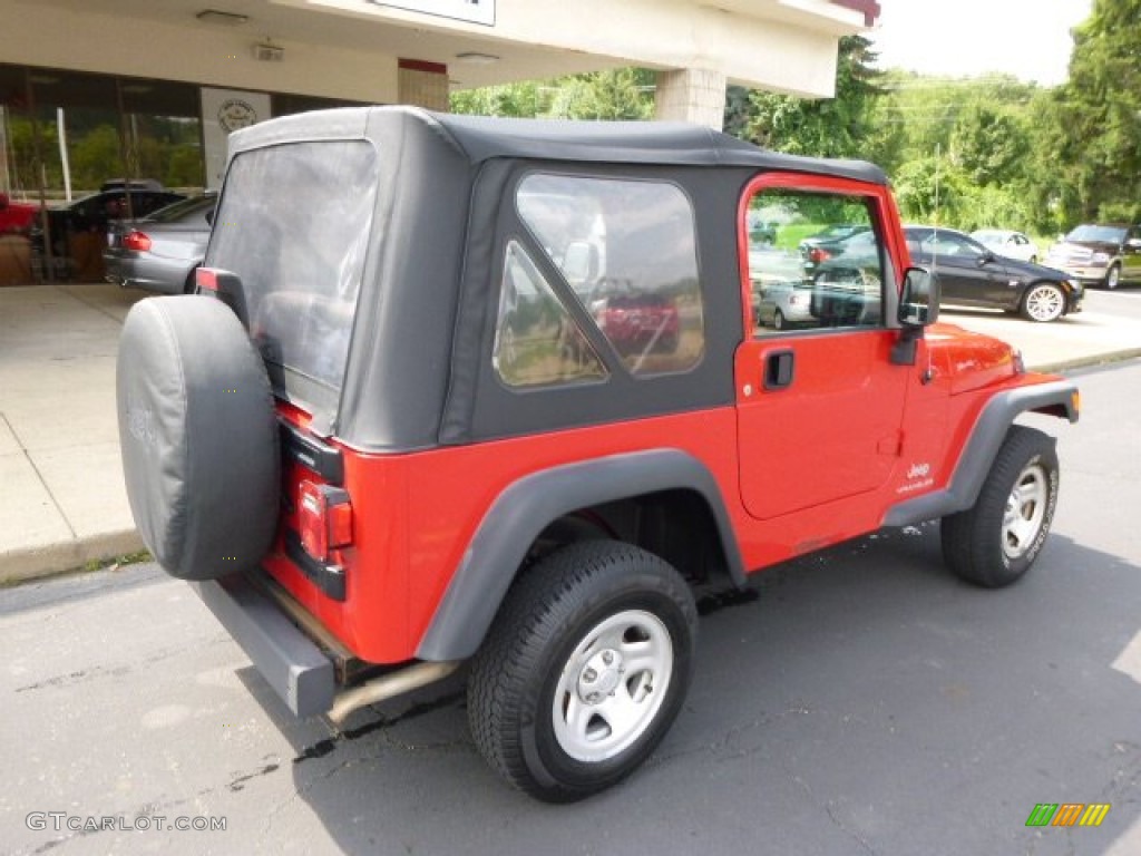 2006 Wrangler SE 4x4 - Flame Red / Dark Slate Gray photo #8