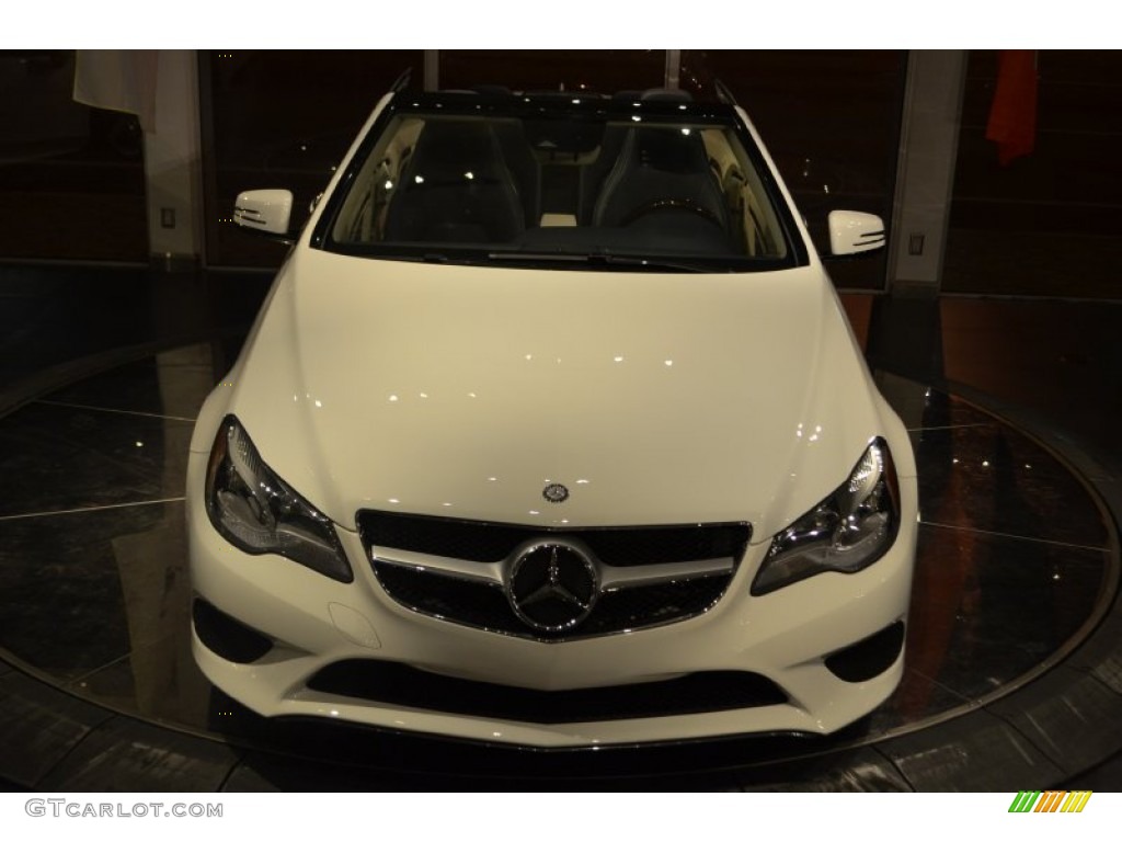 2014 E 350 Cabriolet - Diamond White Metallic / Silk Beige/Espresso Brown photo #2