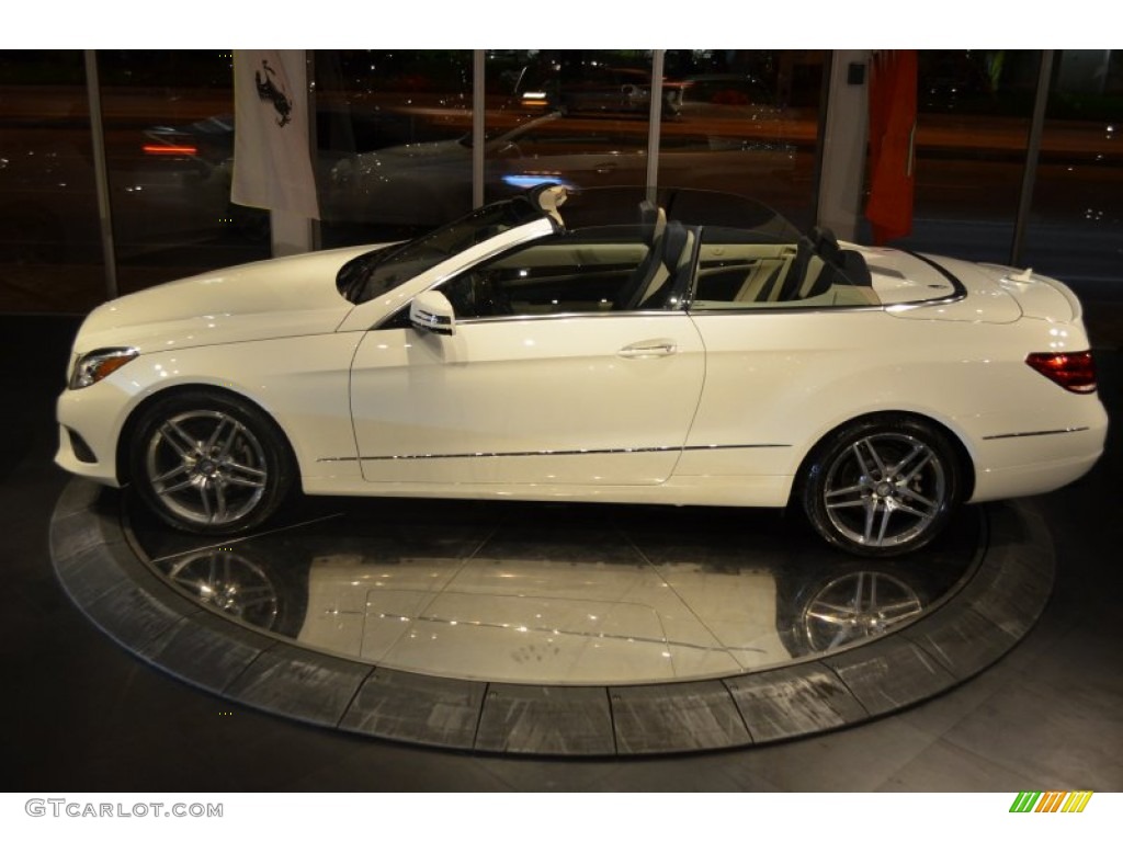 2014 E 350 Cabriolet - Diamond White Metallic / Silk Beige/Espresso Brown photo #7