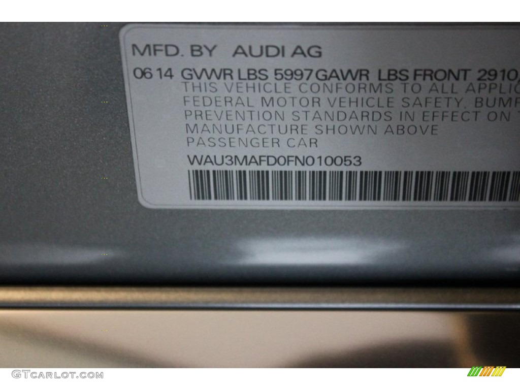 2015 A8 L 3.0T quattro - Cuvee Silver Metallic / Black photo #37