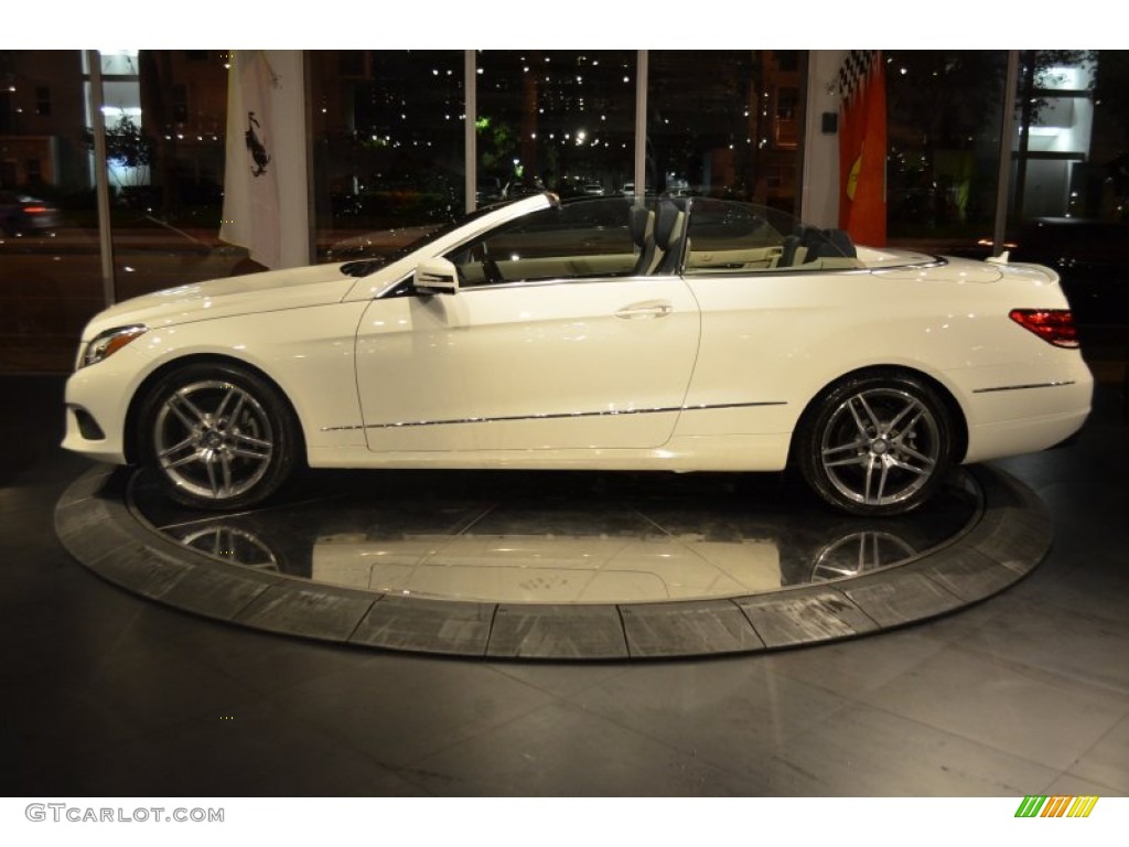 2014 E 350 Cabriolet - Diamond White Metallic / Silk Beige/Espresso Brown photo #8