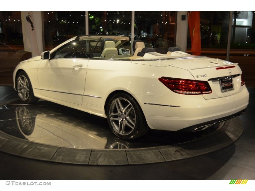 2014 E 350 Cabriolet - Diamond White Metallic / Silk Beige/Espresso Brown photo #12