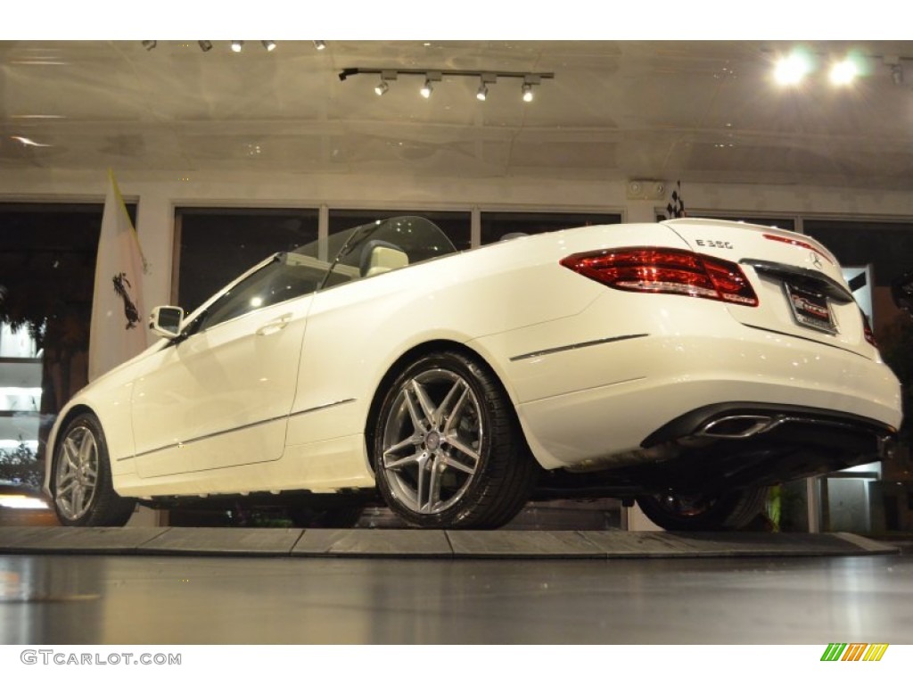 2014 E 350 Cabriolet - Diamond White Metallic / Silk Beige/Espresso Brown photo #13