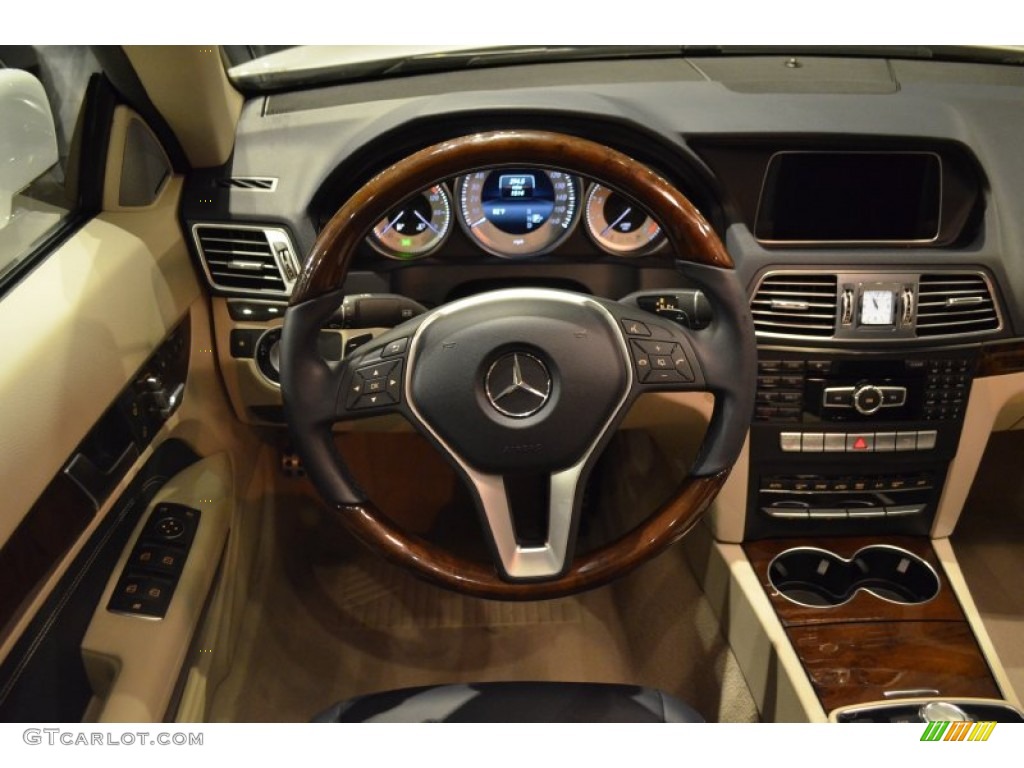 2014 E 350 Cabriolet - Diamond White Metallic / Silk Beige/Espresso Brown photo #45