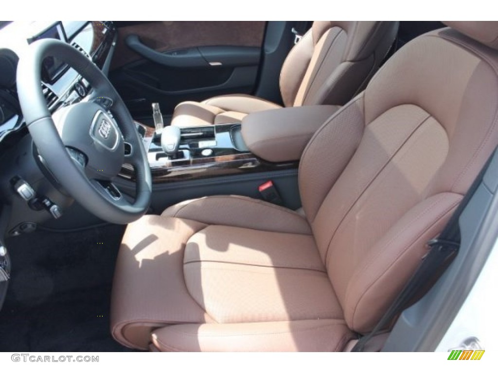 Nougat Brown Interior 2015 Audi A8 L 4.0T quattro Photo #96532193