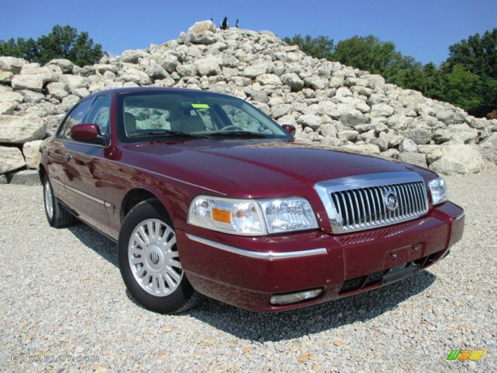 2007 Grand Marquis LS - Dark Toreador Red Metallic / Light Camel photo #1