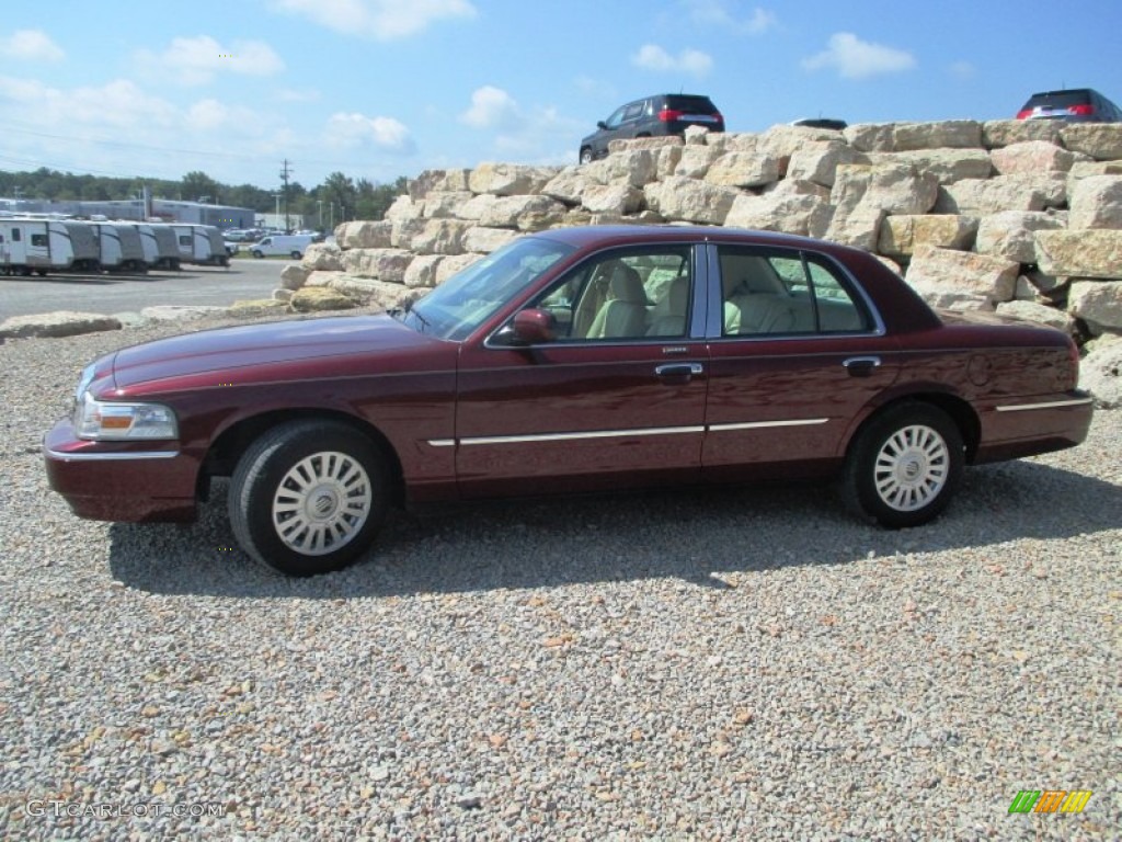 2007 Grand Marquis LS - Dark Toreador Red Metallic / Light Camel photo #3