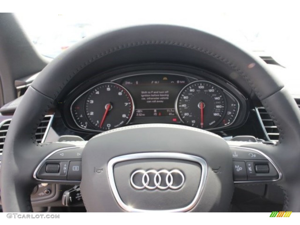 2015 Audi A8 L 4.0T quattro Nougat Brown Steering Wheel Photo #96532407