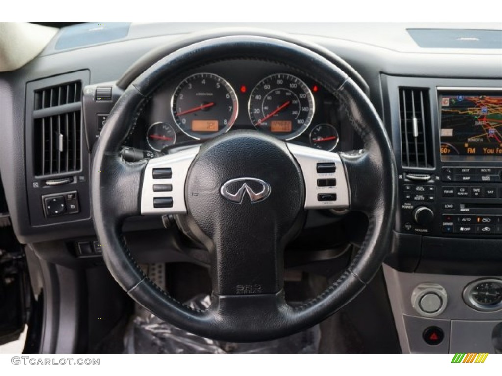 2005 Infiniti FX 35 Graphite Steering Wheel Photo #96534336
