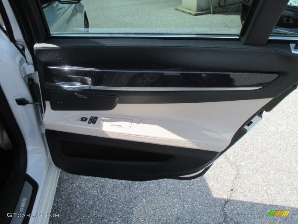 2010 7 Series 750i xDrive Sedan - Mineral White Metallic / Oyster/Black Nappa Leather photo #28
