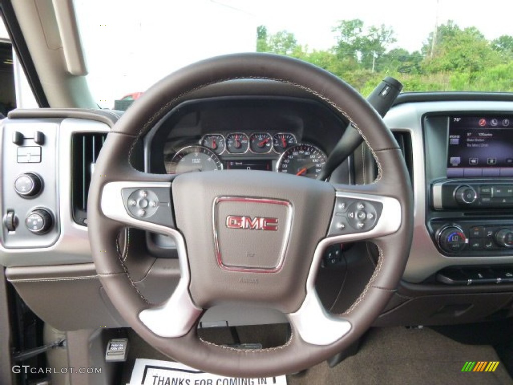 2015 GMC Sierra 2500HD SLE Crew Cab 4x4 Cocoa/Dune Steering Wheel Photo #96542591