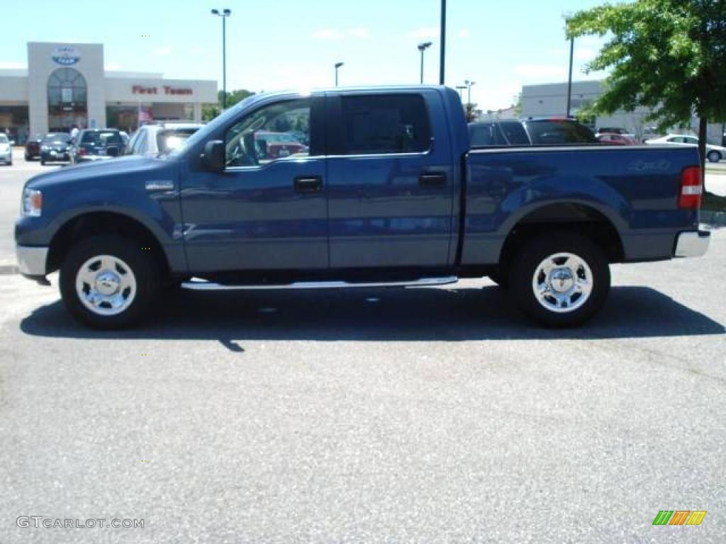 2006 F150 XLT SuperCrew 4x4 - Medium Wedgewood Blue Metallic / Tan photo #3