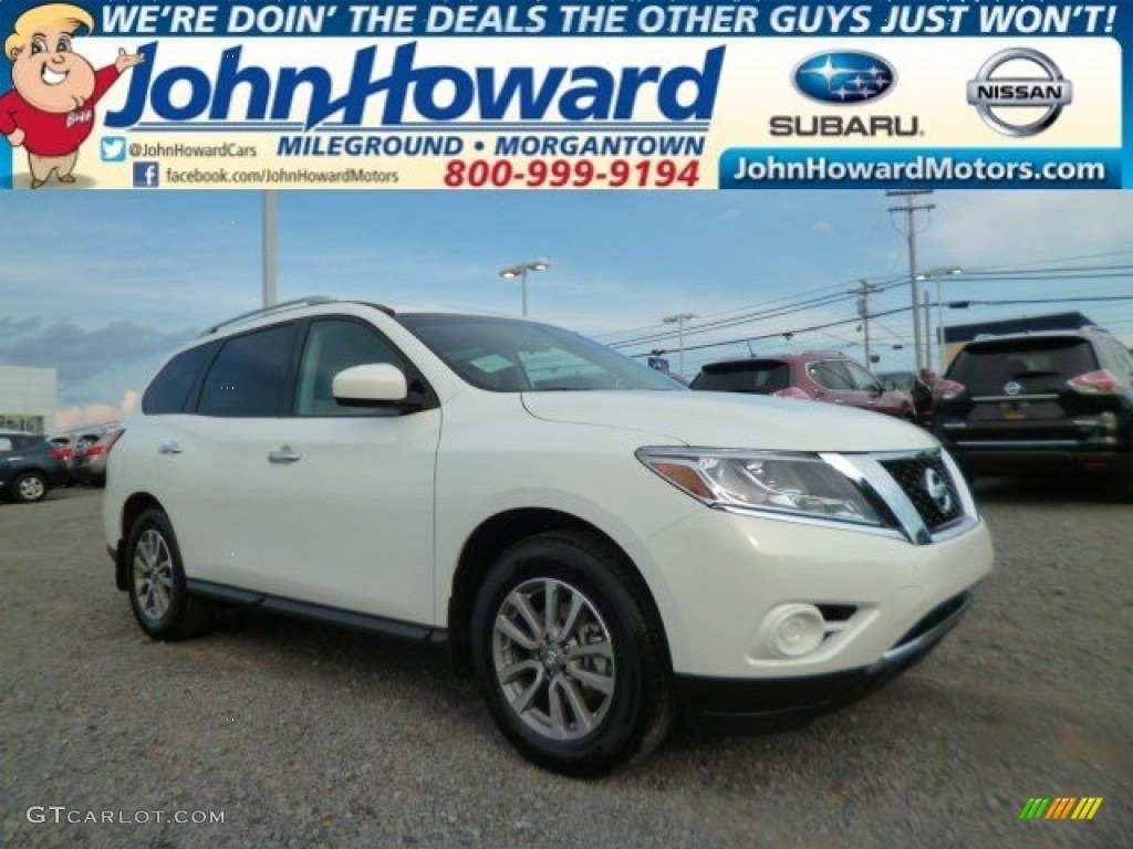 2014 Pathfinder SV AWD - Moonlight White / Almond photo #1