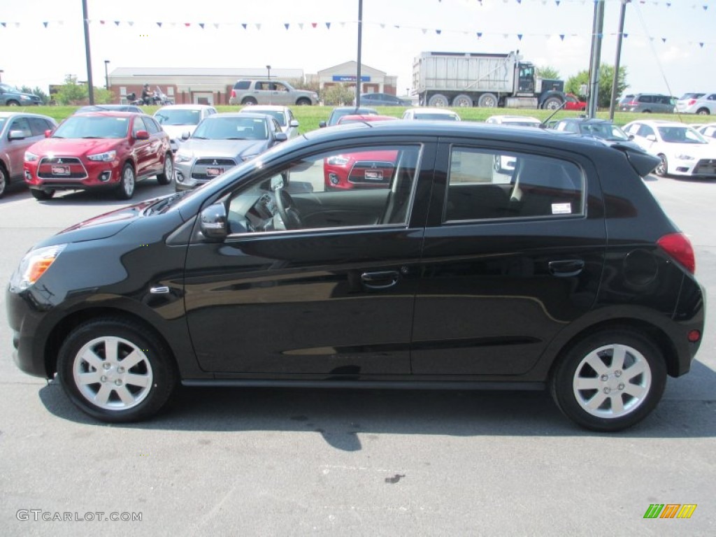 Mystic Black 2015 Mitsubishi Mirage ES Exterior Photo #96546593