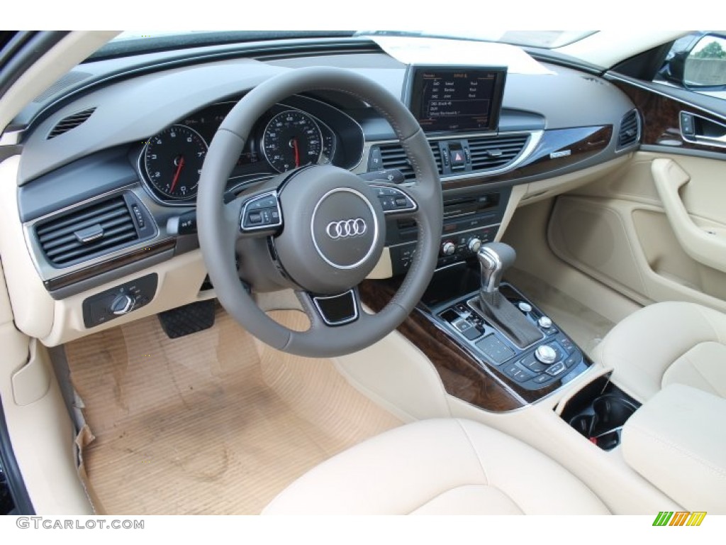 Velvet Beige Interior 2015 Audi A6 2.0T Premium Plus quattro Sedan Photo #96546701