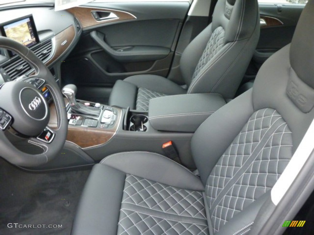 Black Valcona/Contrast Diamond Stitching Interior 2015 Audi S6 4.0 TFSI quattro Sedan Photo #96546836