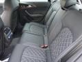 2015 Audi S6 Black Valcona/Contrast Diamond Stitching Interior Rear Seat Photo