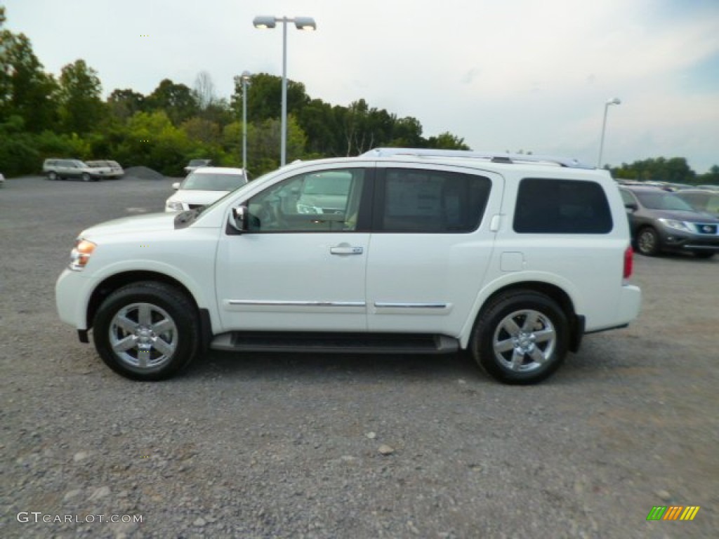 Pearl White 2014 Nissan Armada Platinum 4x4 Exterior Photo #96546923
