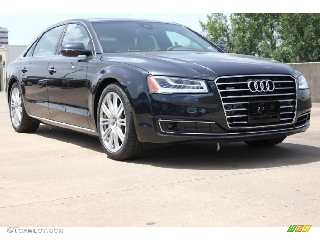 2015 A8 L 3.0T quattro - Moonlight Blue Metallic / Nougat Brown photo #1