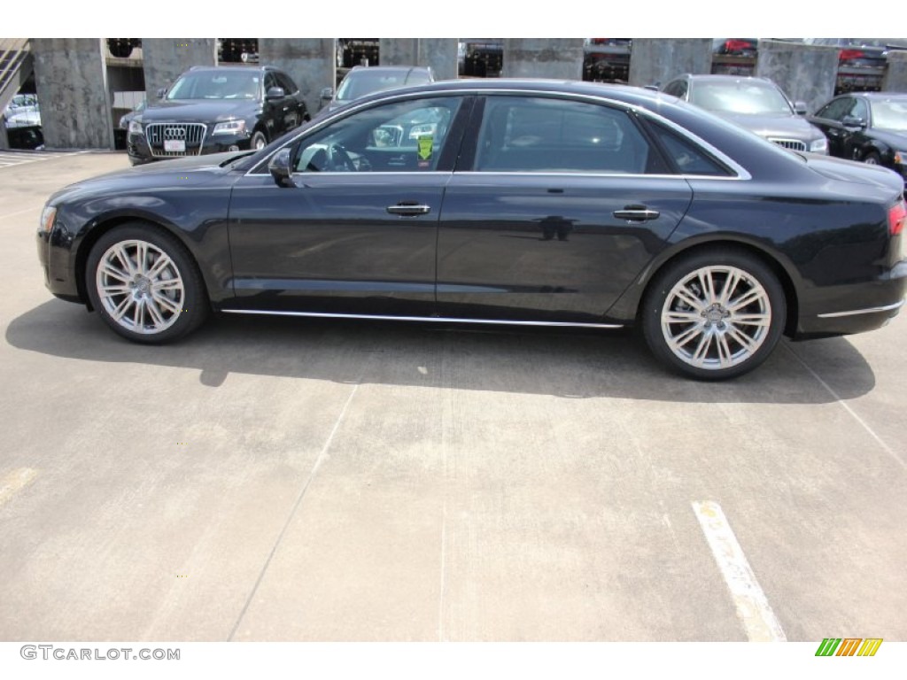 2015 A8 L 3.0T quattro - Moonlight Blue Metallic / Nougat Brown photo #5