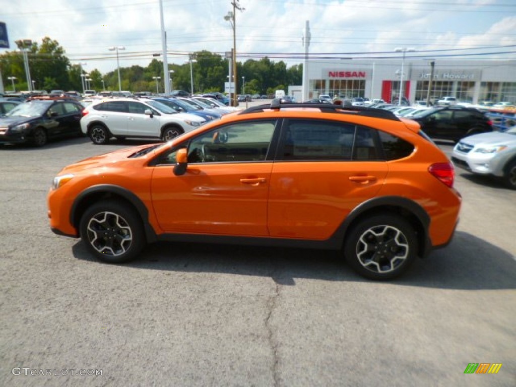 2014 XV Crosstrek 2.0i Premium - Tangerine Orange Pearl / Black photo #4